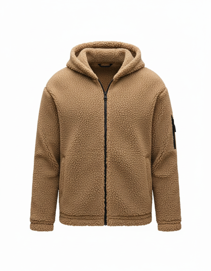 Mara | Fleece-Hoodie mit durchgehendem Reißverschluss