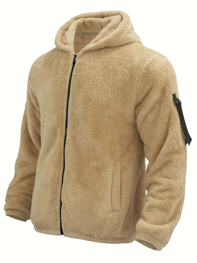 Nilo | Sweat à capuche en polaire à fermeture zippée sur la manche