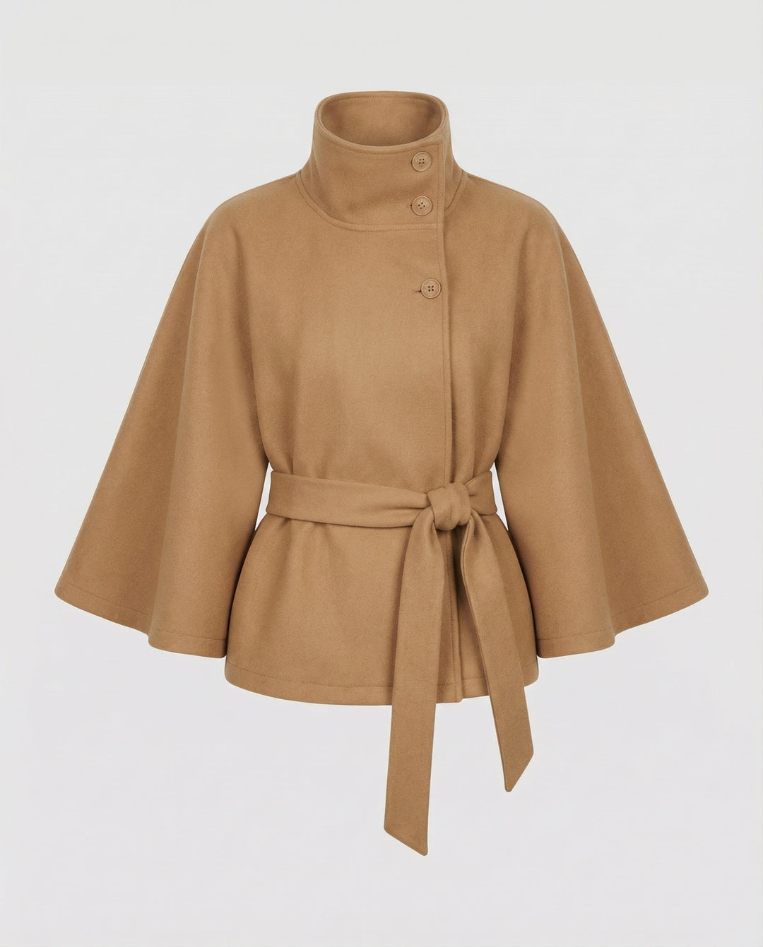 Nika | Cape-Jacke mit Gürtel und weiten Ärmeln