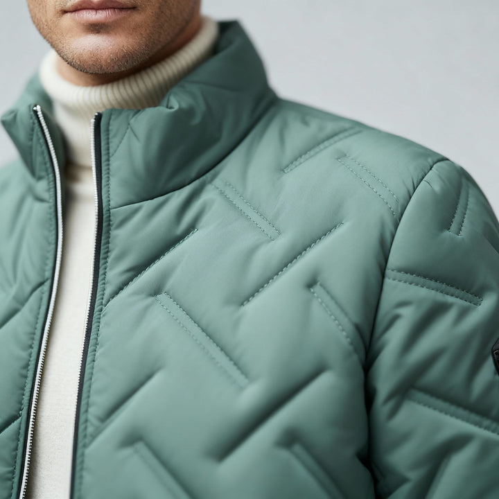 Mara | Veste à col montant matelassée en zigzag