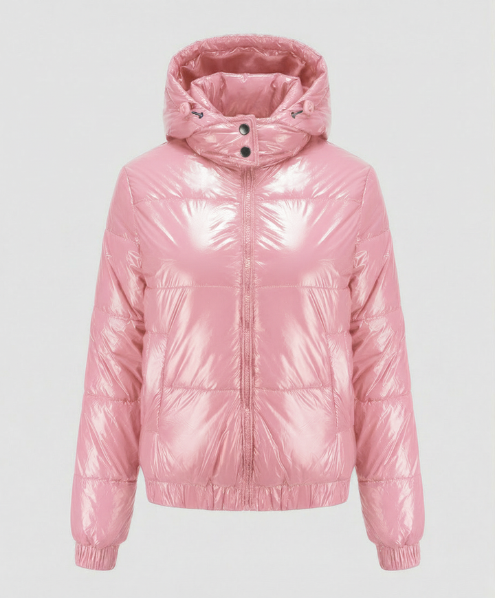 Mira | Glossy Hooded Quilted Jacket