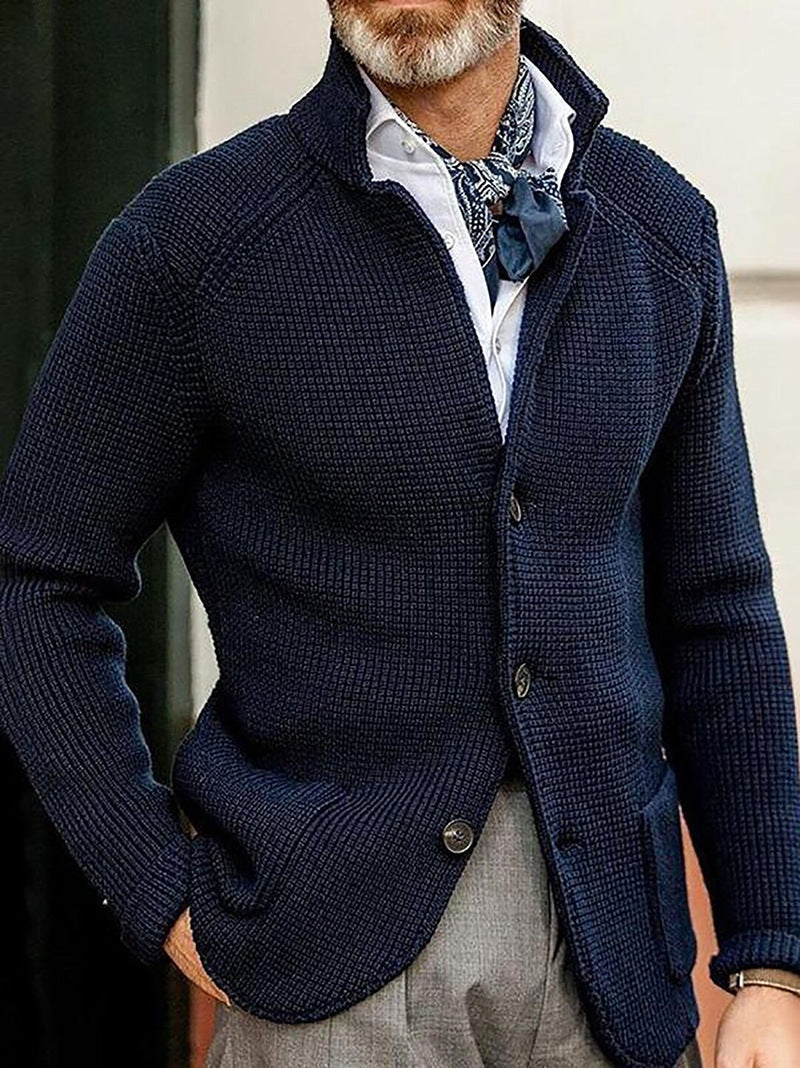 Joris | Gilet en maille texturée à boutons devant