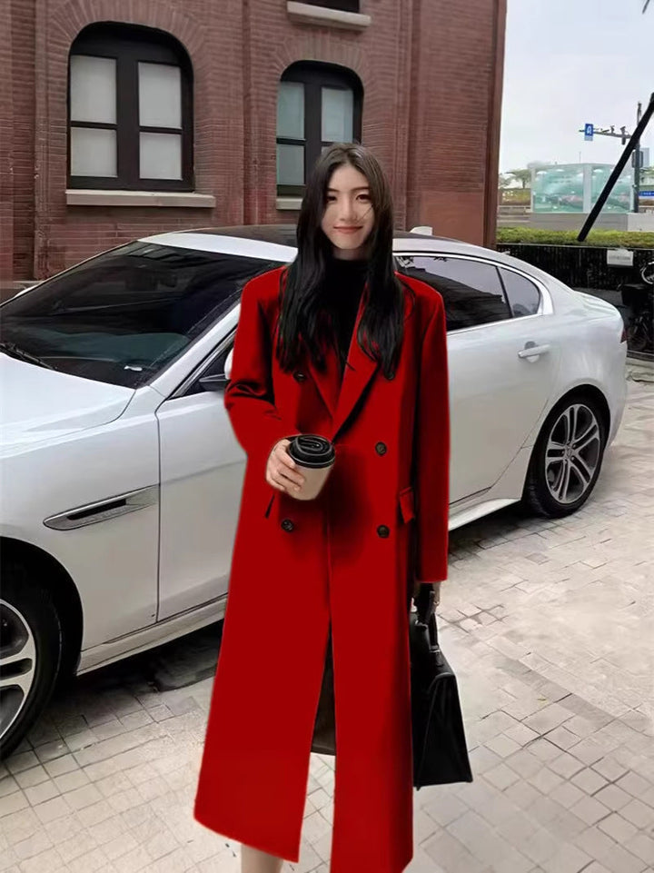 Livia | Long Double-Breasted Lapel Coat