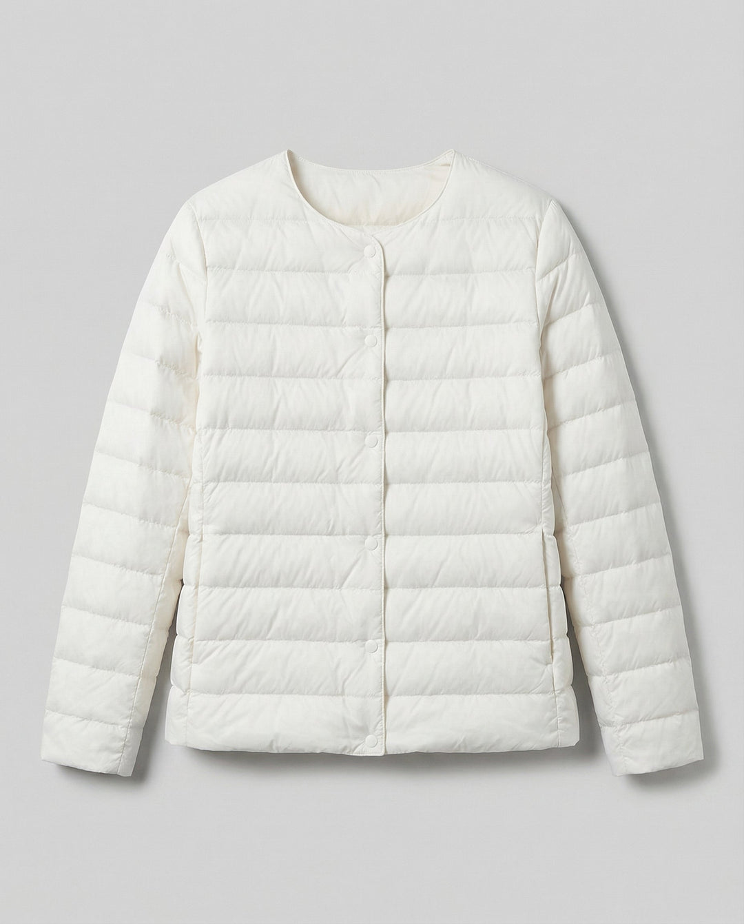 Lea | Veste sans col matelassée horizontalement