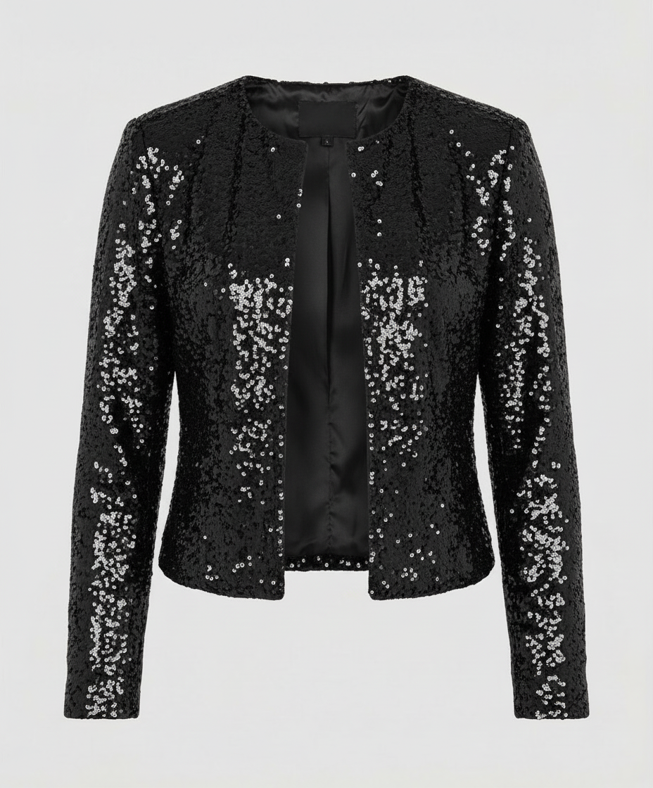 Mara | Veste courte à texture pailletée