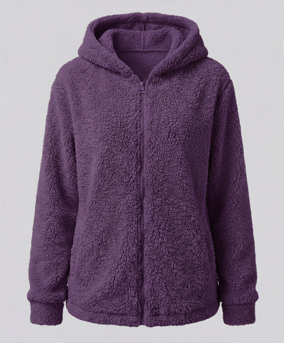Mara | Veste longue à capuche en polaire