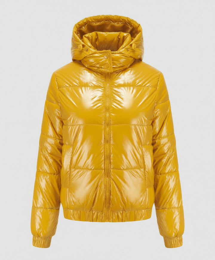 Mira | Glossy Hooded Quilted Jacket