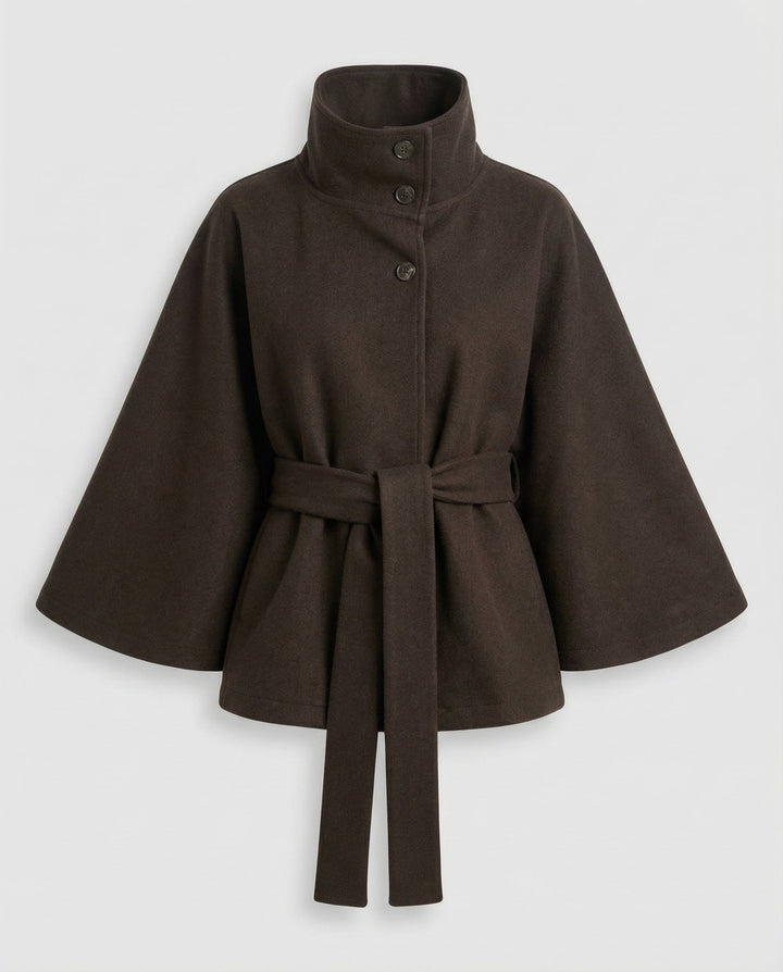 Nika | Cape-Jacke mit Gürtel und weiten Ärmeln