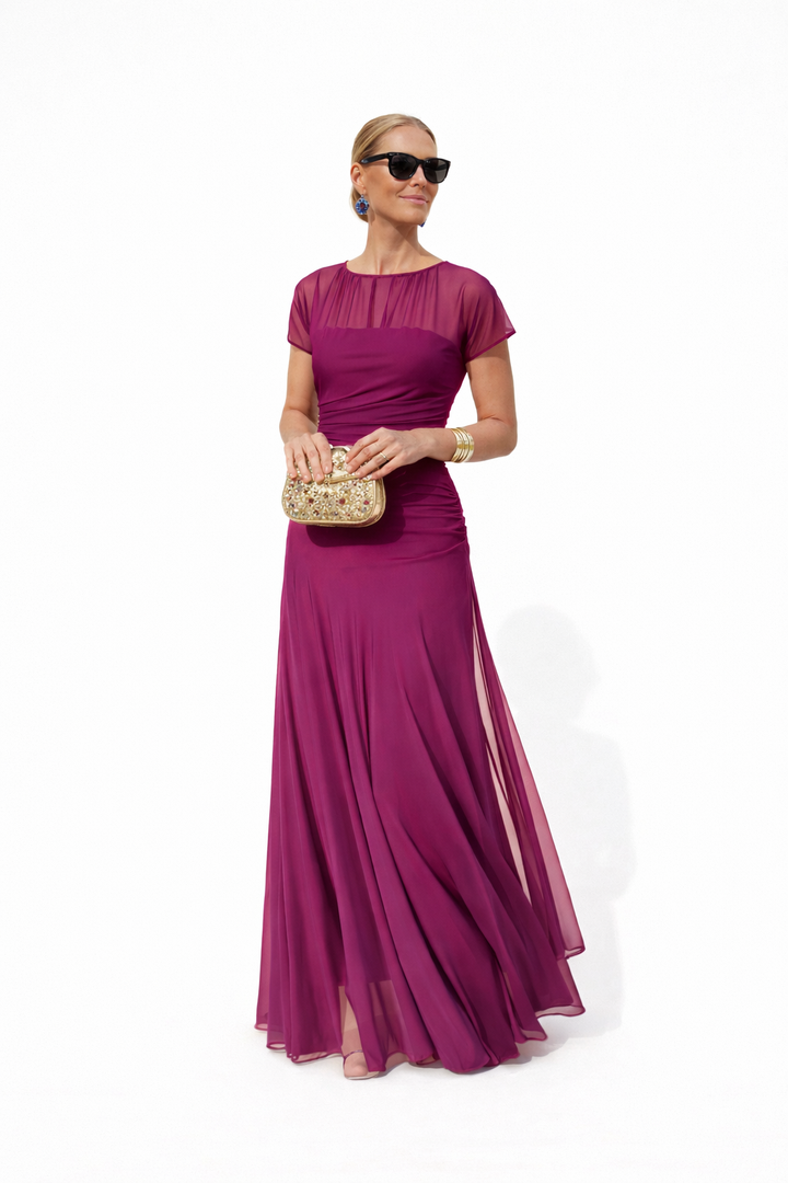 Veloria | Elegante vestido largo con estampado floral