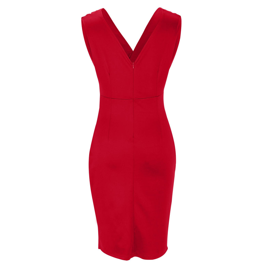 Freesia | Abito aderente con scollo a V e spacco