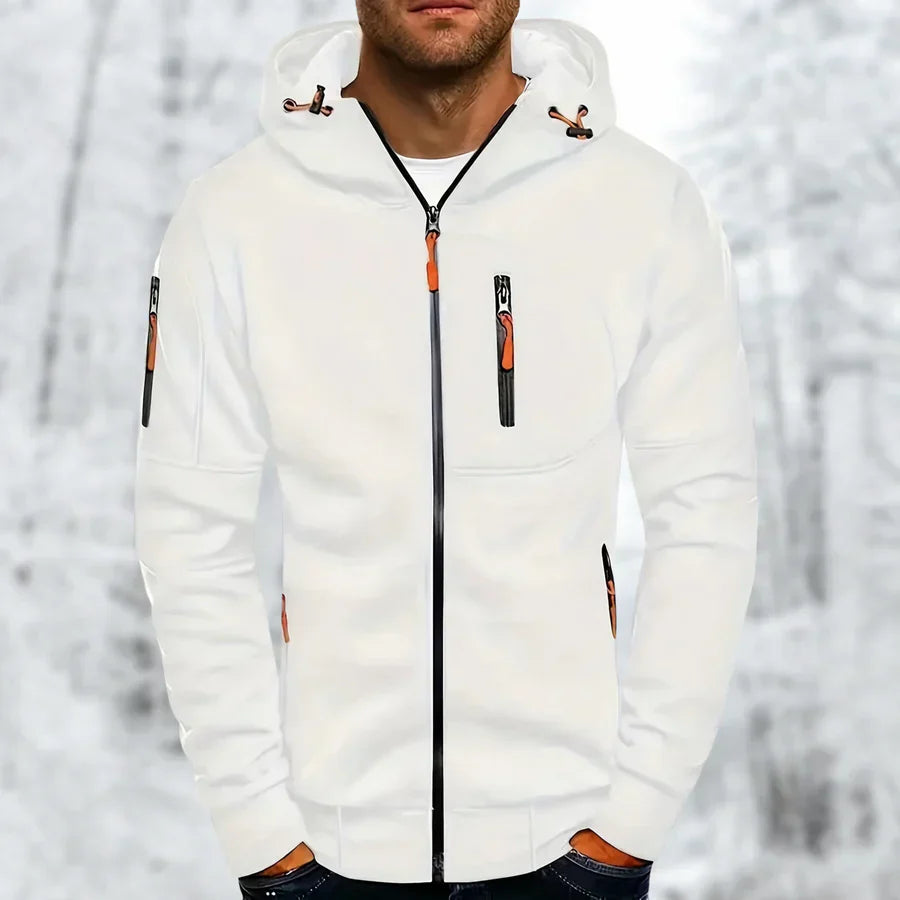 Finn | Kapuzenjacke mit kontrastierendem Reißverschluss
