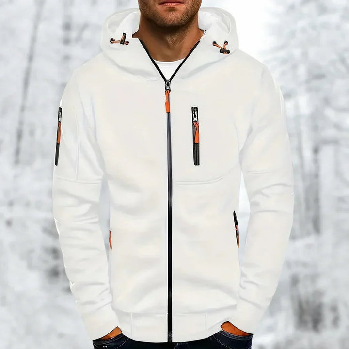 Finn | Kapuzenjacke mit kontrastierendem Reißverschluss