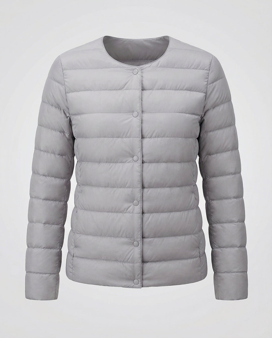 Lea | Veste sans col matelassée horizontalement