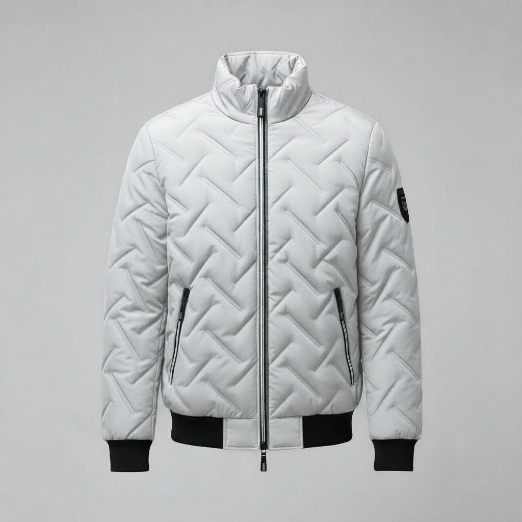Mara | Veste à col montant matelassée en zigzag