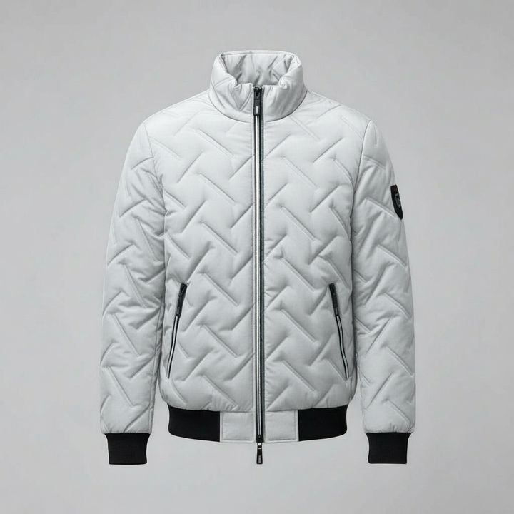 Mara | Veste à col montant matelassée en zigzag