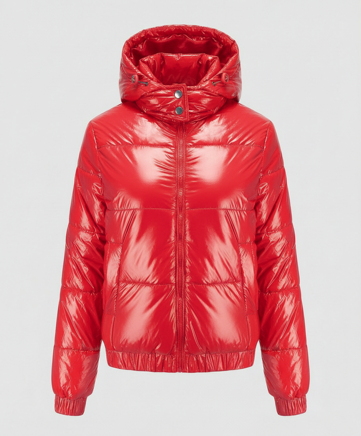 Mira | Glossy Hooded Quilted Jacket