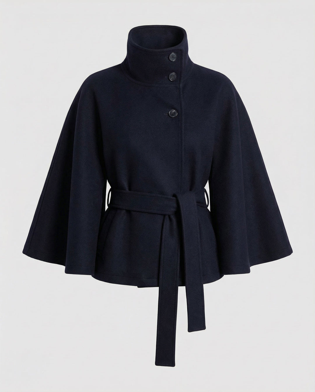 Nika | Cape-Jacke mit Gürtel und weiten Ärmeln