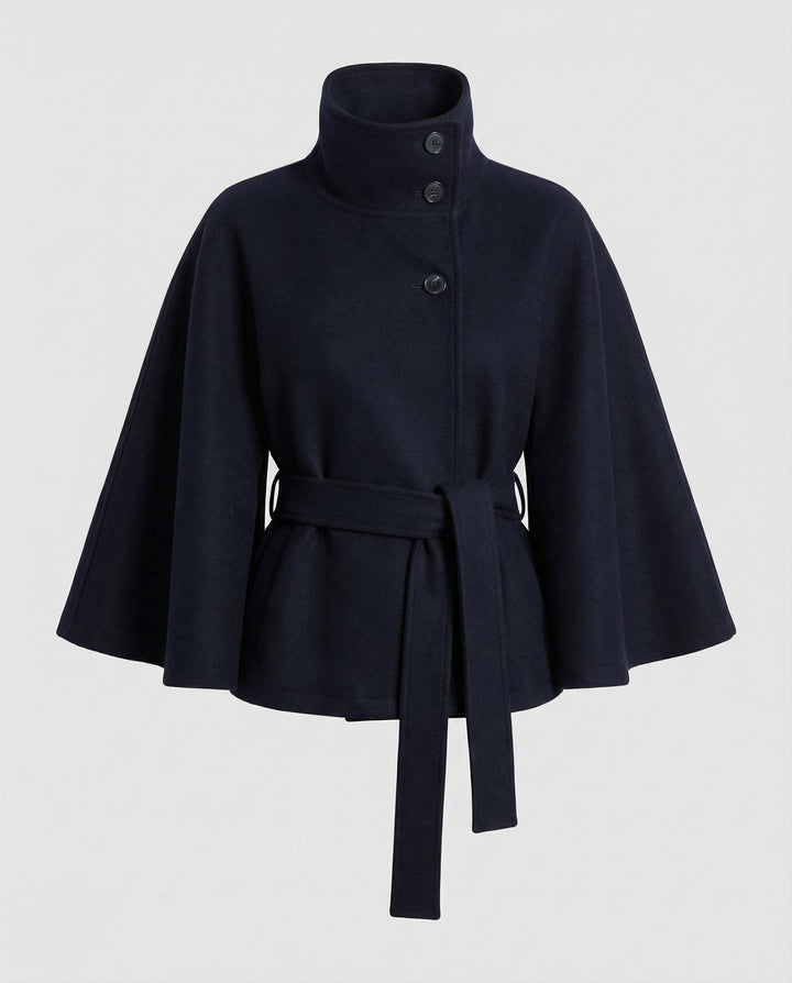 Nika | Cape-Jacke mit Gürtel und weiten Ärmeln