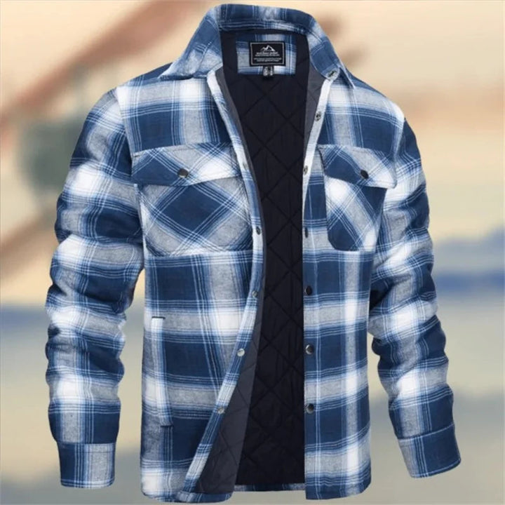 Enno | Hemdjacke mit kariertem Steppfutter