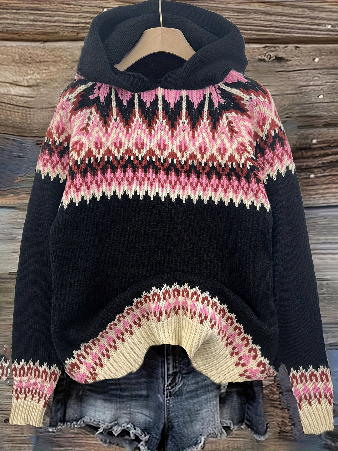 Nerea - Suéter con capucha - Jacquard