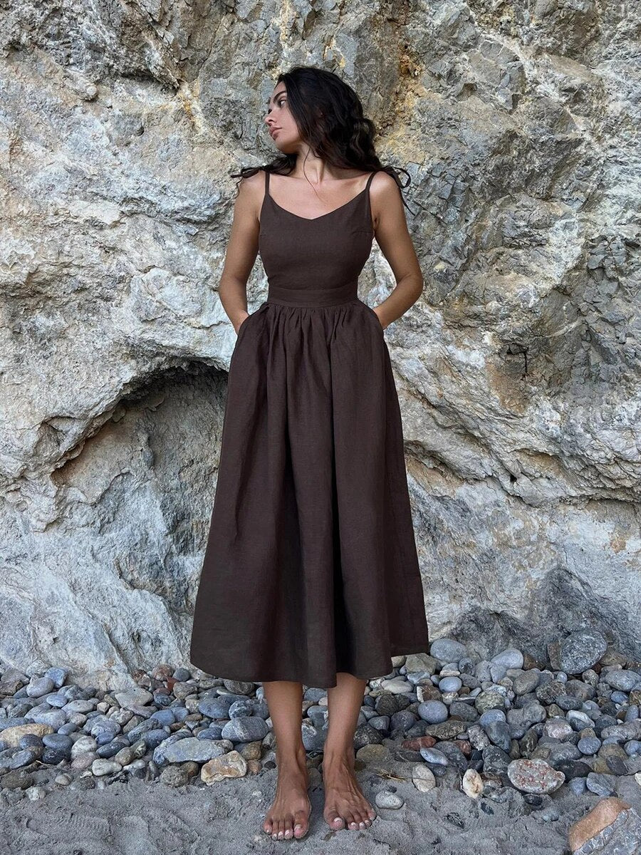 Long cotton summer dress