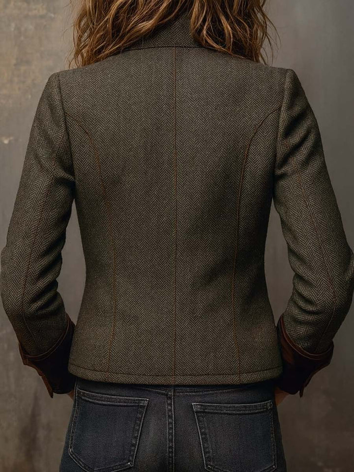 Honorine | Veste à col montant en chevrons