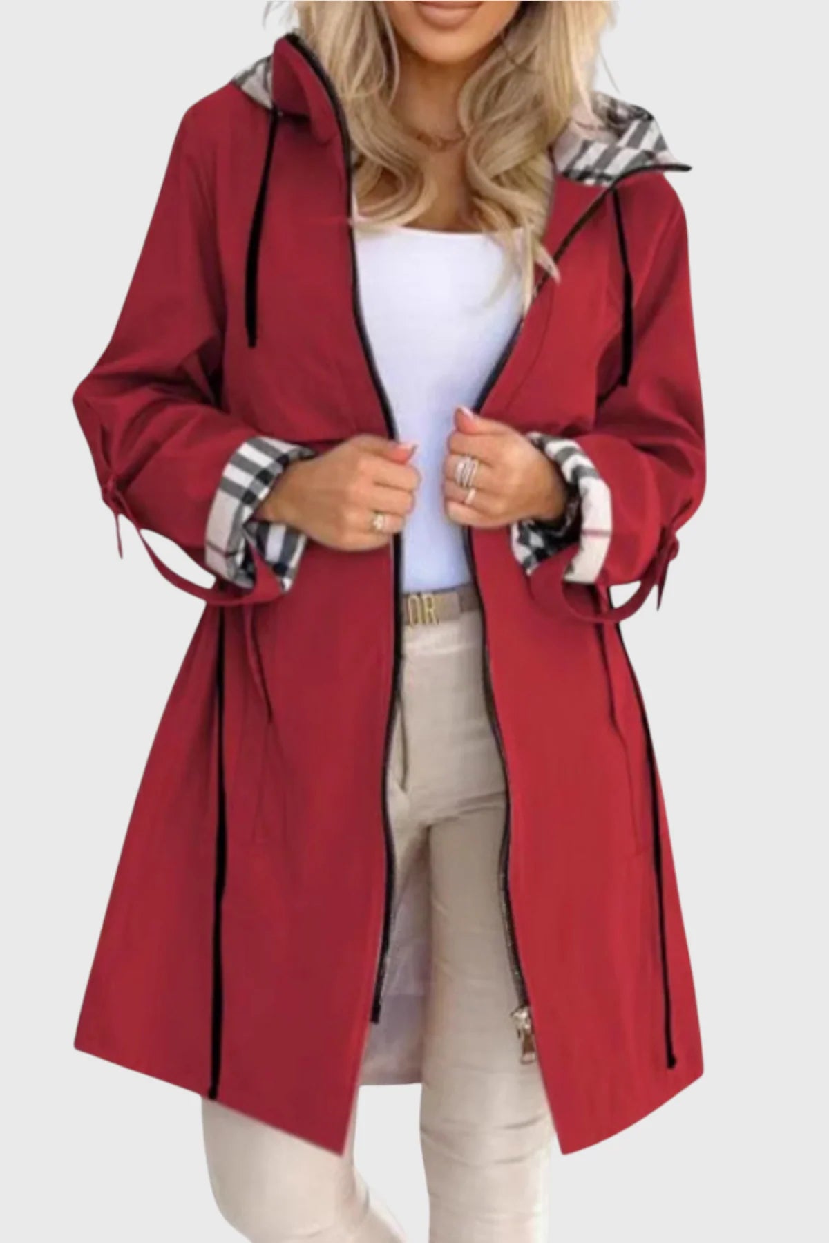 Natalia | Abrigo con cremallera impermeable y cortaviento