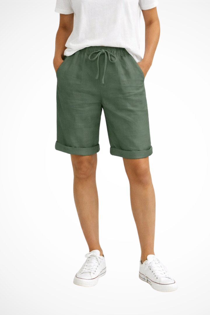 Pantaloni Capri in Lino