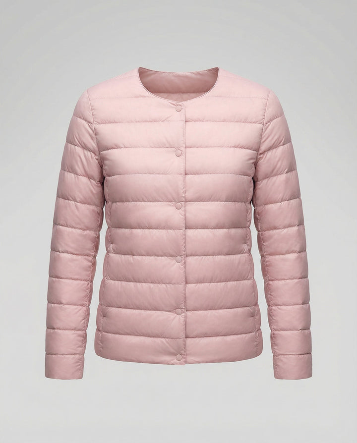 Lea | Veste sans col matelassée horizontalement