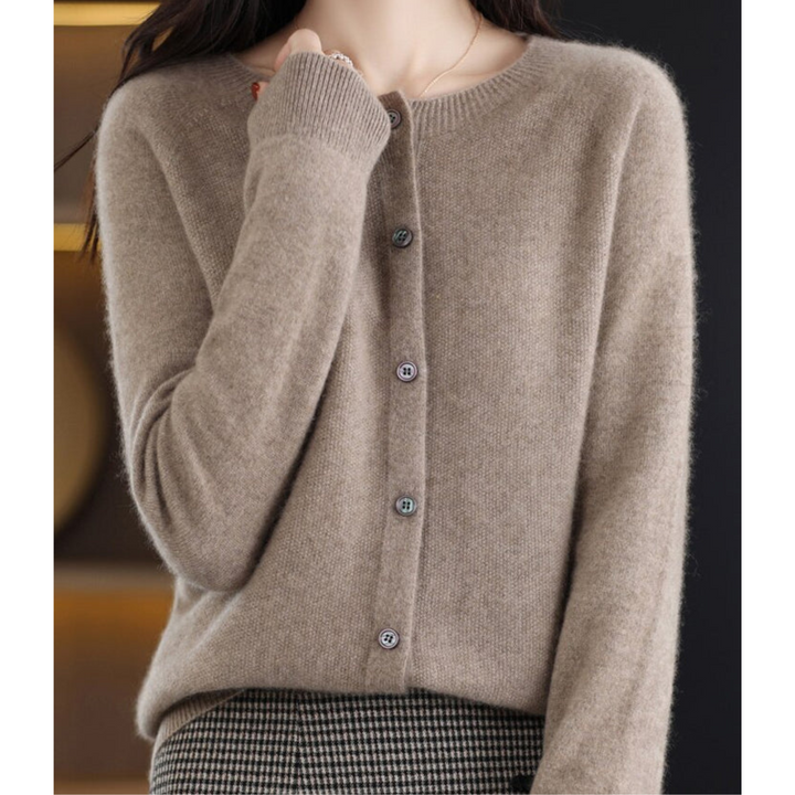 Smilla | Cardigan spazzolato a girocollo
