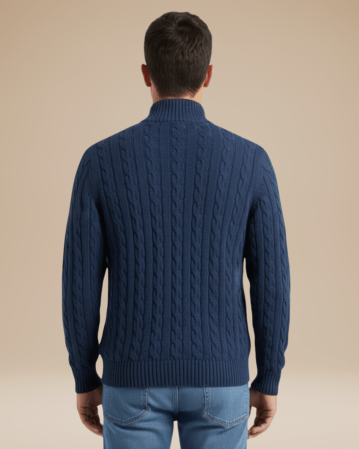 Unisex Cable Sweater with Half Zip | Comfort and Classic Style for Every Occasion