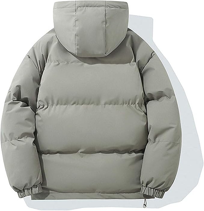 Kian | Daunenjacke mit Kapuze und breiten Steppnähten