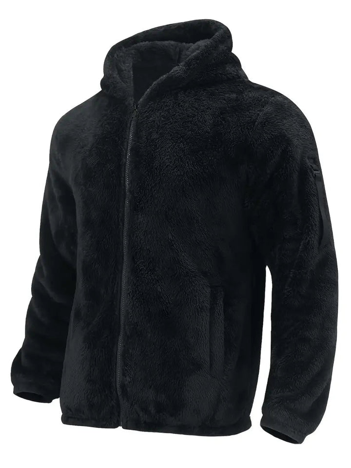 Nilo | Sweat à capuche en polaire à fermeture zippée sur la manche