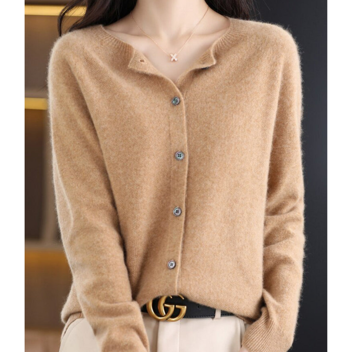 Smilla | Cardigan spazzolato a girocollo