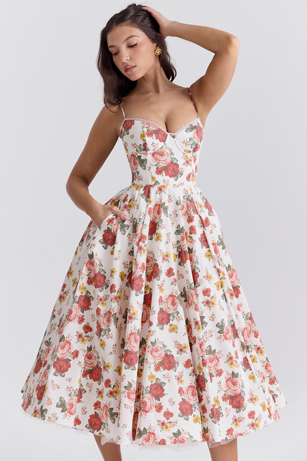 Abito Blu Elegante con Dettagli Glamour