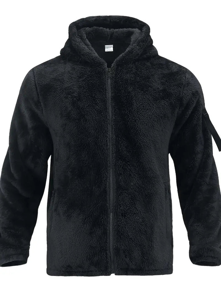 Nilo | Sweat à capuche en polaire à fermeture zippée sur la manche