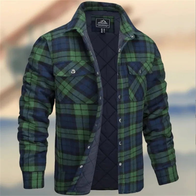 Enno | Hemdjacke mit kariertem Steppfutter