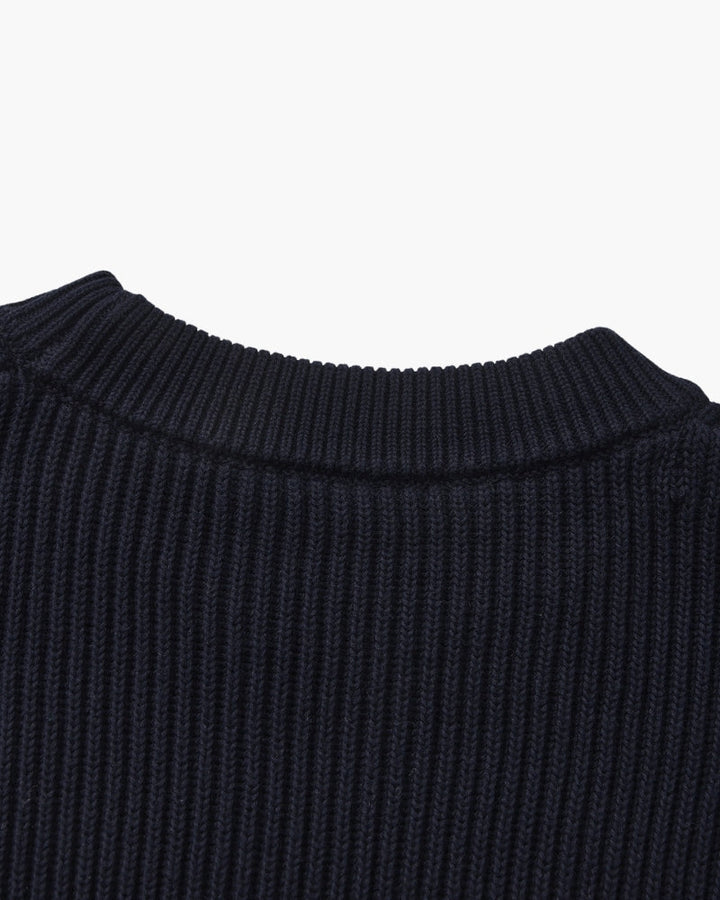 Jersey de algodón a rayas | Cuello redondo
