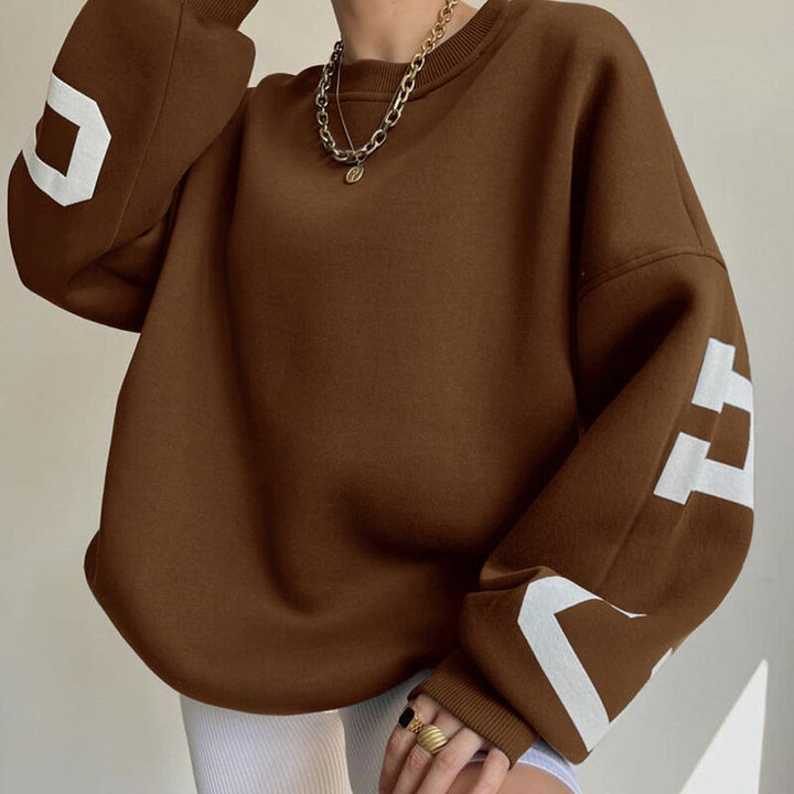 Joris | Sweatshirt de gola redonda com letras na manga