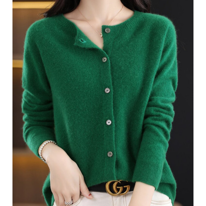 Smilla | Cardigan spazzolato a girocollo