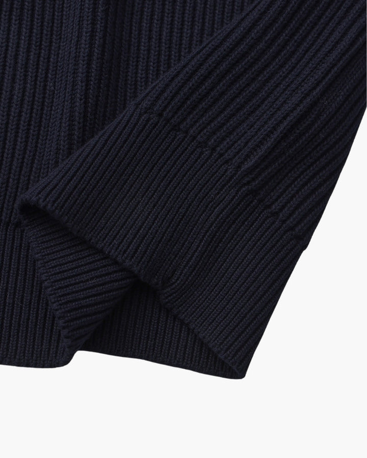Jersey de algodón a rayas | Cuello redondo