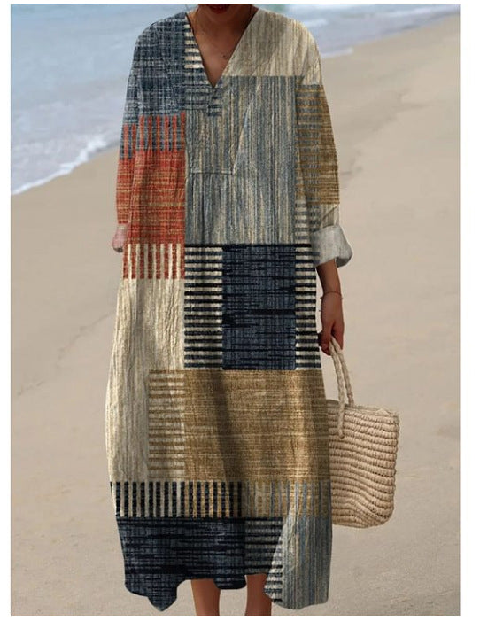 Marie™ | Printed round neck dress