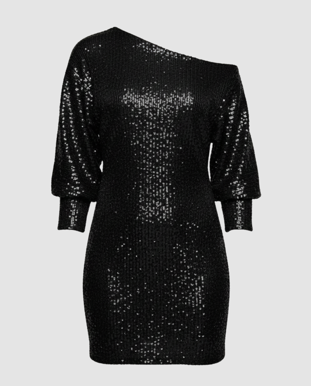 Sequined One Shoulder Mini Dress
