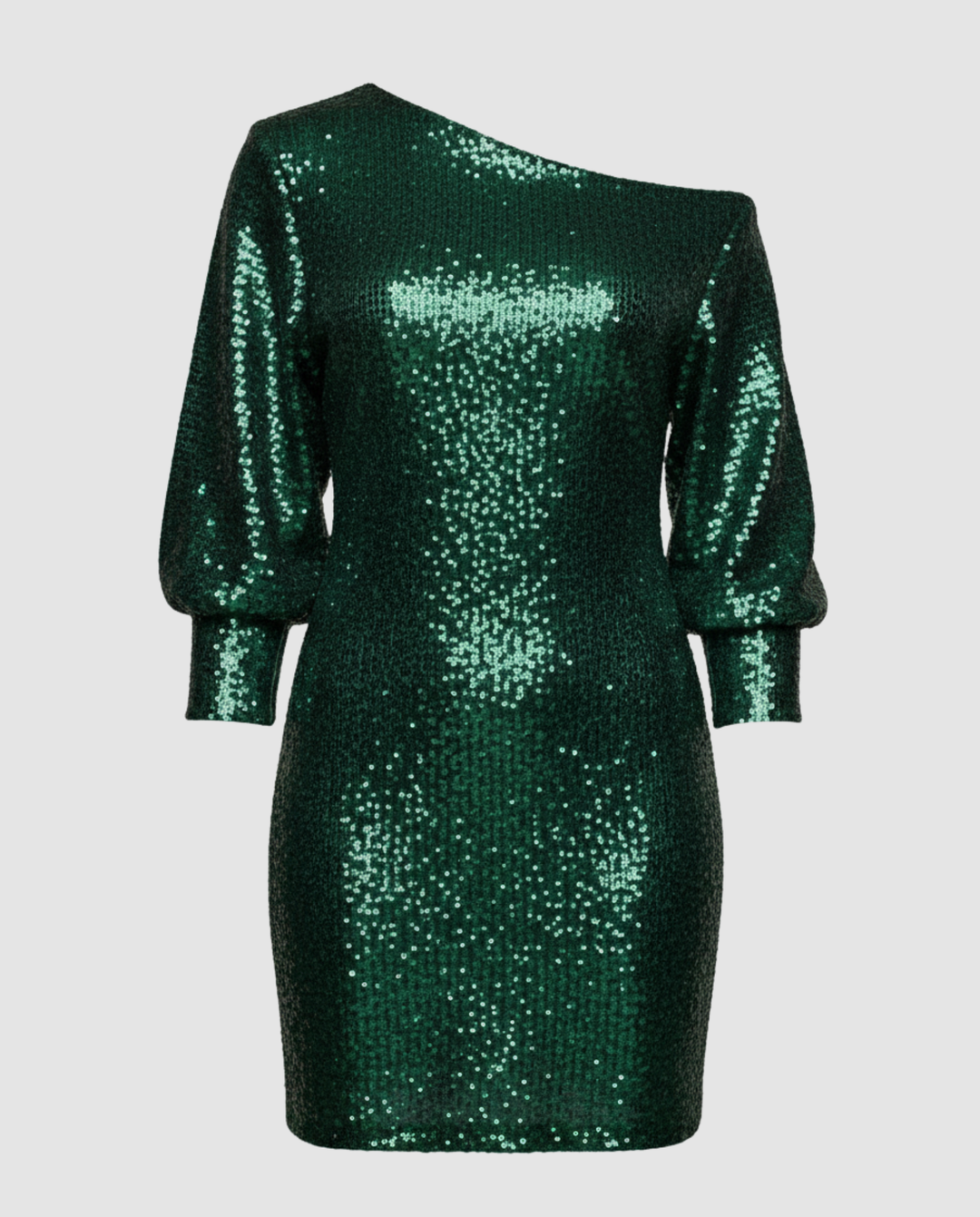 Sequined One Shoulder Mini Dress