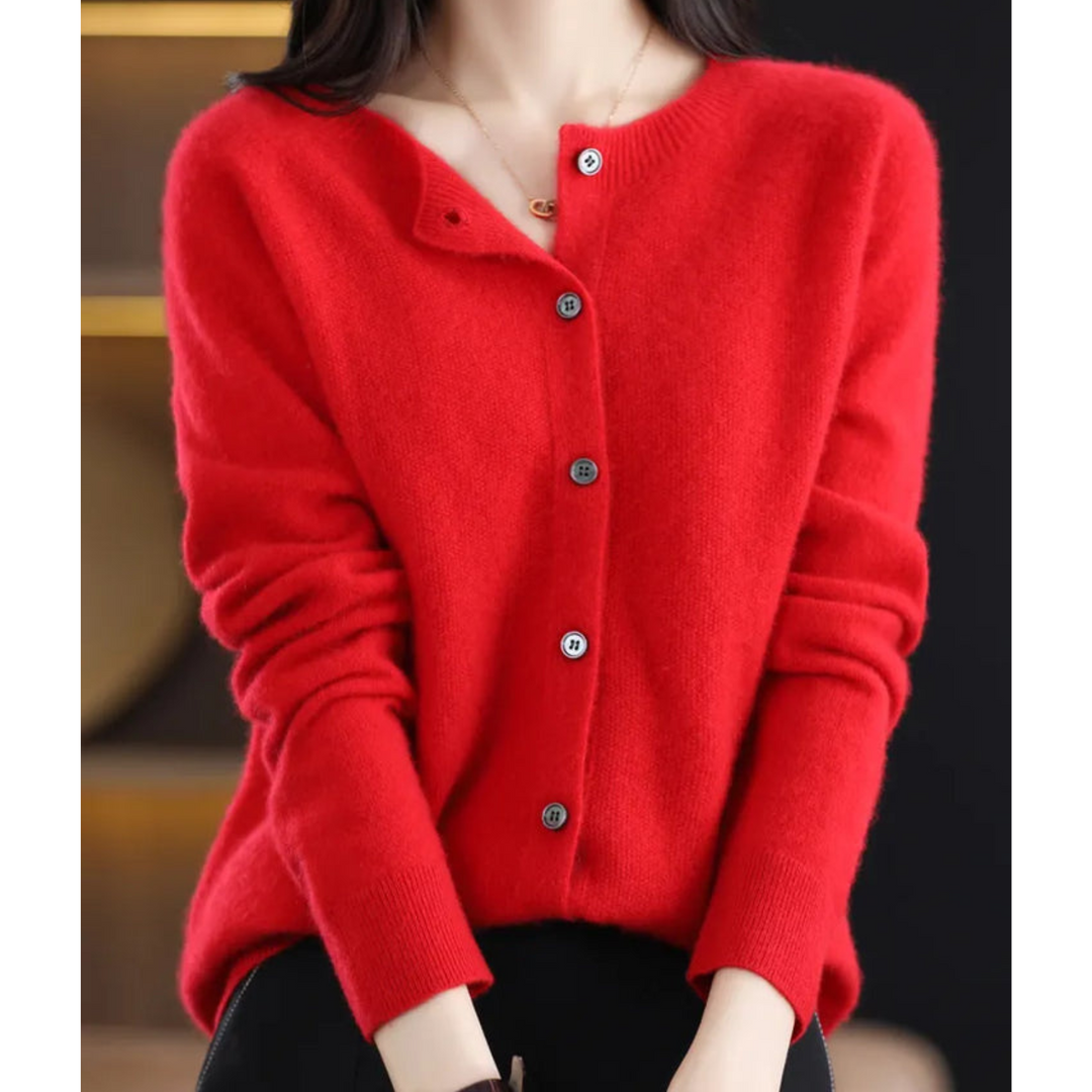 Smilla | Cardigan spazzolato a girocollo