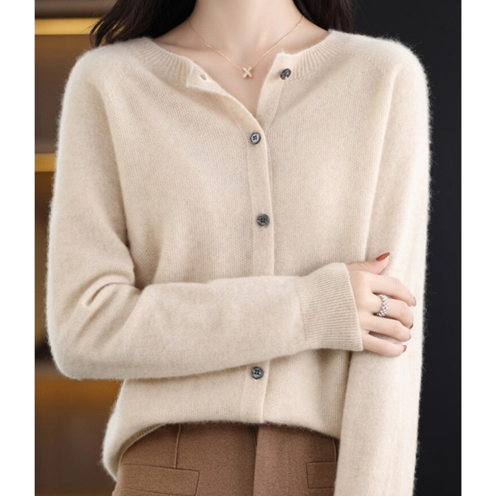 Smilla | Cardigan spazzolato a girocollo