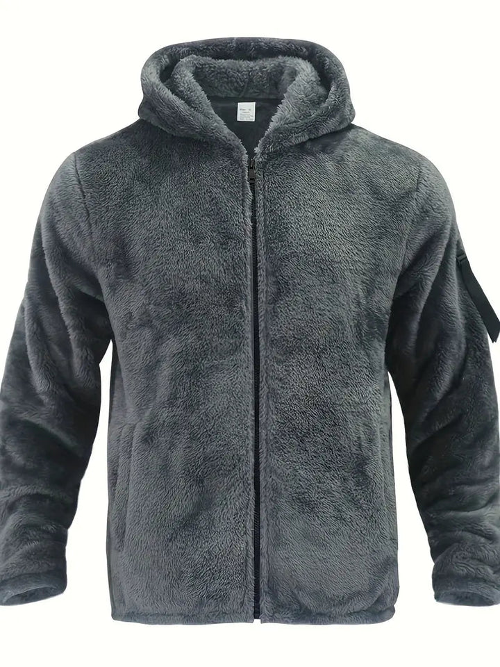 Nilo | Sweat à capuche en polaire à fermeture zippée sur la manche