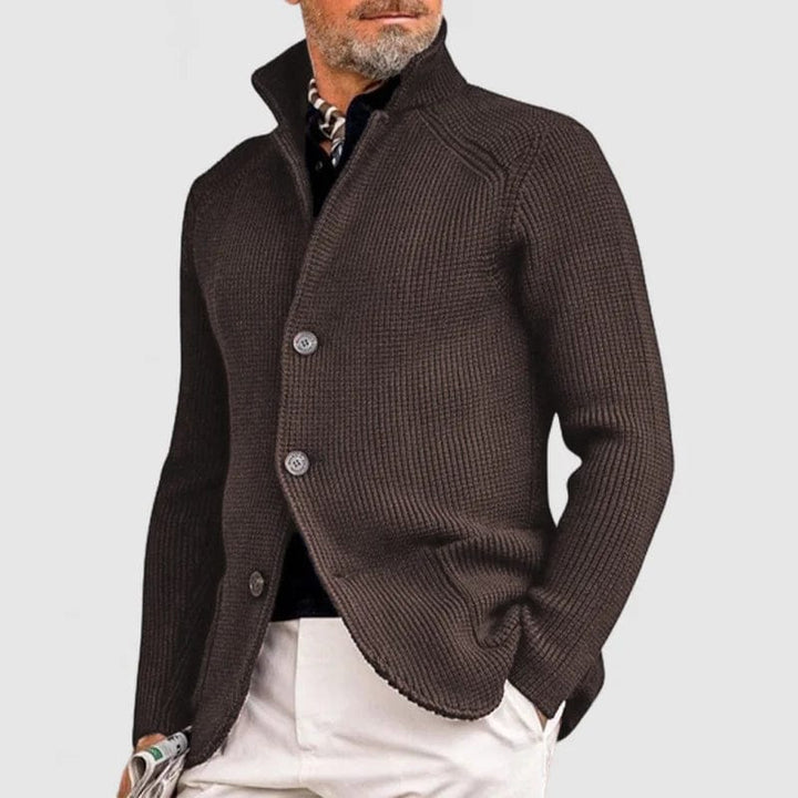 Santiago | Cardigan con bottoni e collo rialzato