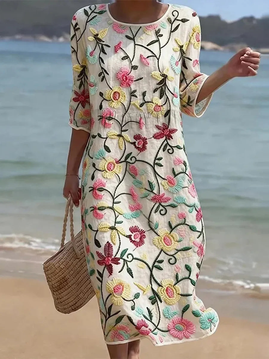 Raquel | Vestido vintage bordado