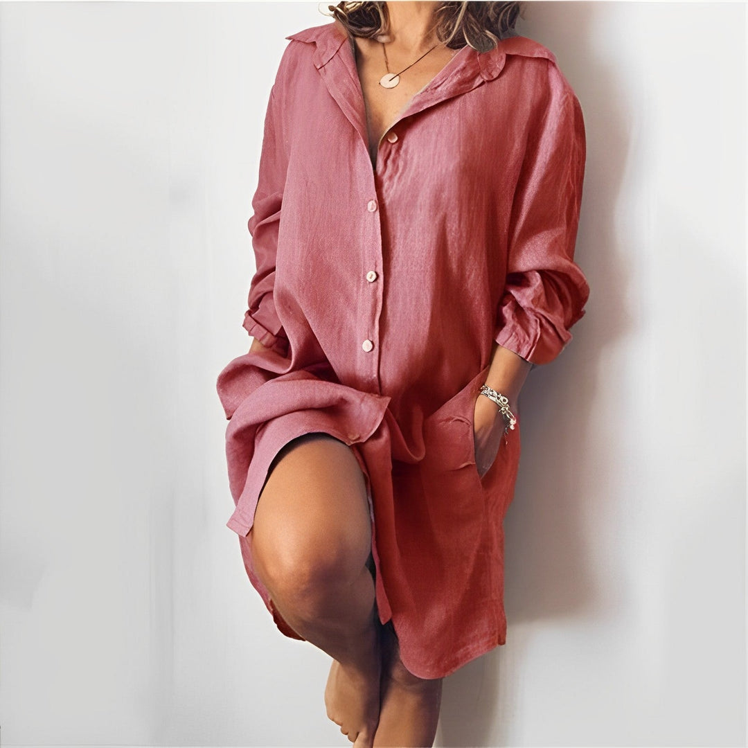 Long sleeve cotton dress